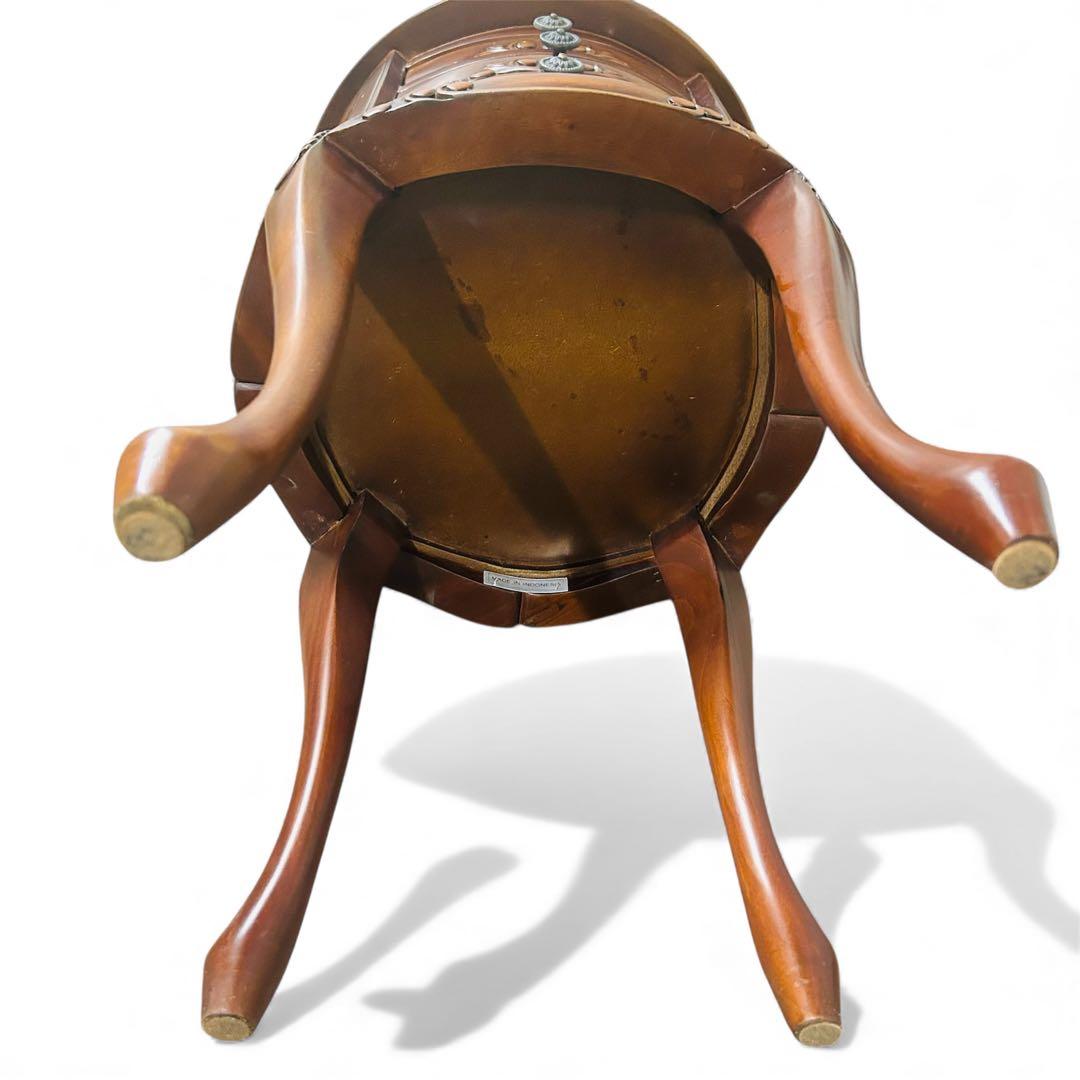 クロシオ コモ ラウンドチェスト3D ブラウン アンティーク風 サイドテーブル