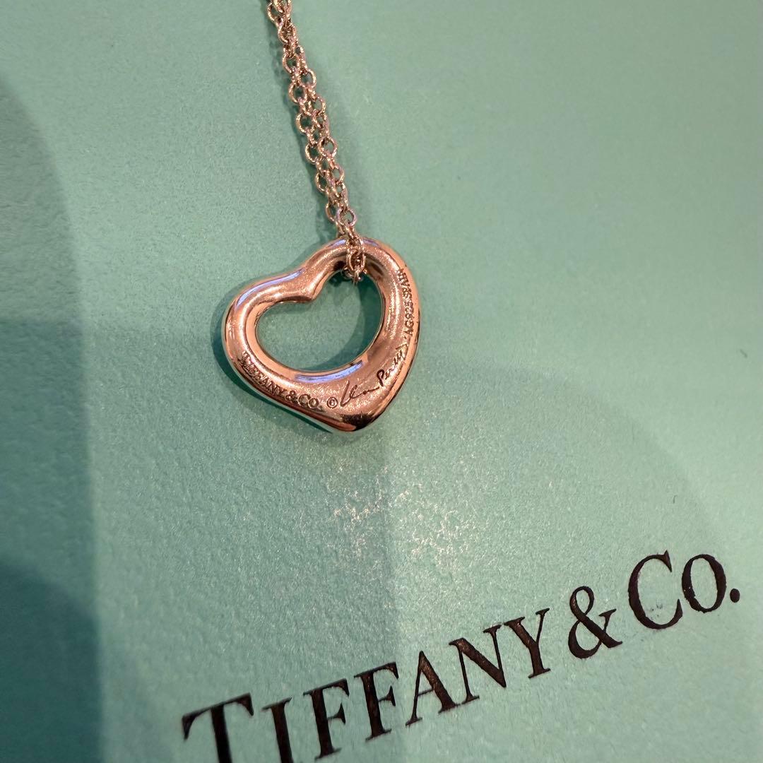 Tiffany & Co. オープンハート ネックレス 11mm AG925