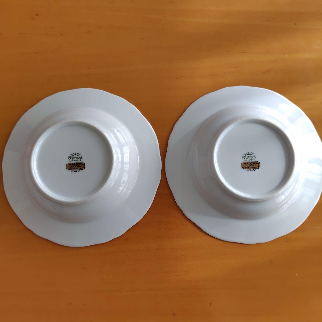リチャードジノリ　アンティークローズ　スープ皿2枚　20cm　中古美品