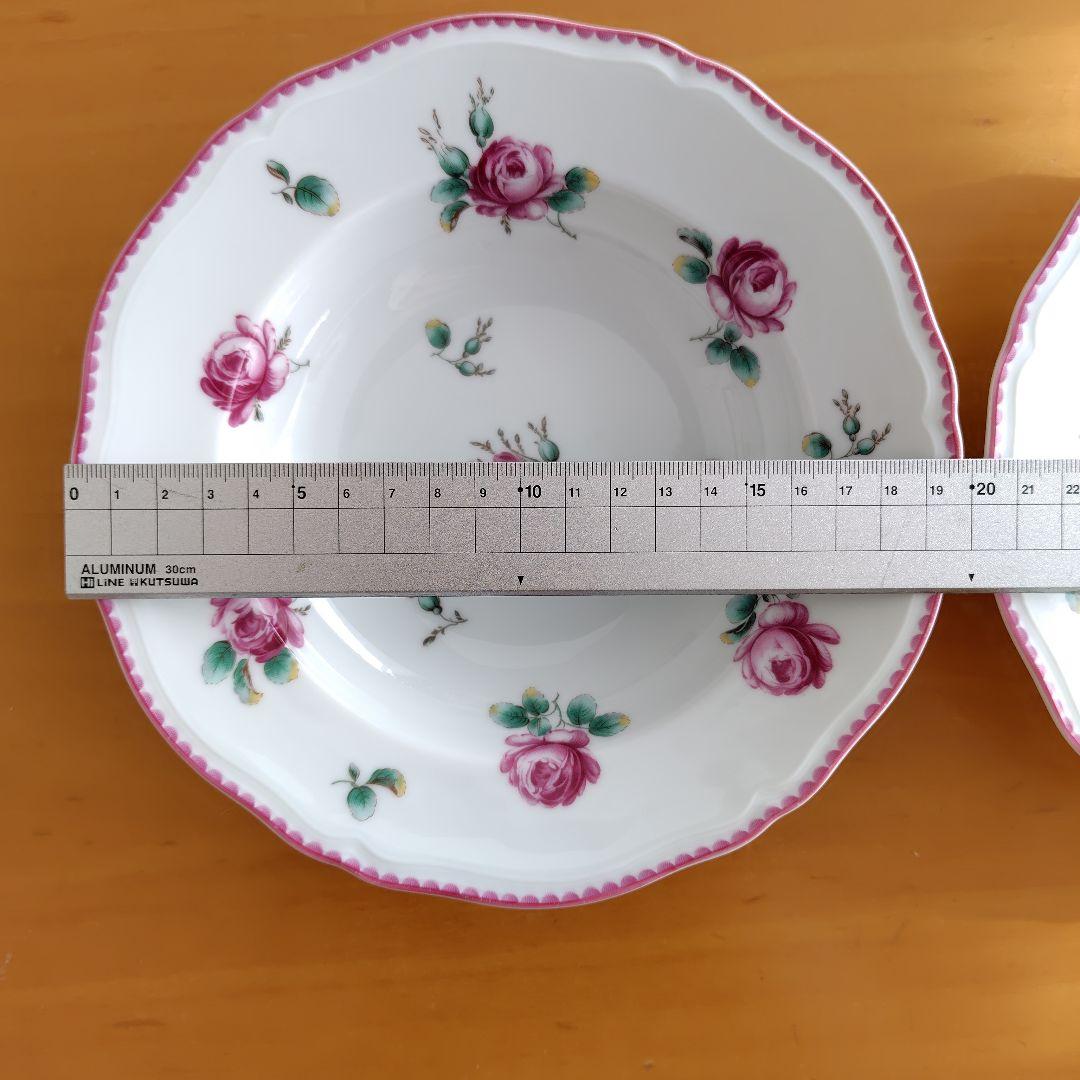 リチャードジノリ　アンティークローズ　スープ皿2枚　20cm　中古美品
