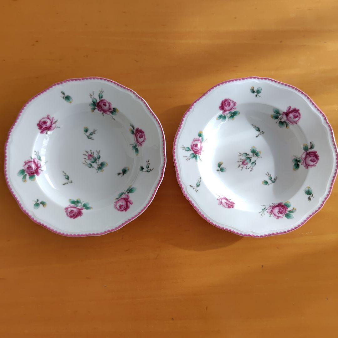 リチャードジノリ　アンティークローズ　スープ皿2枚　20cm　中古美品