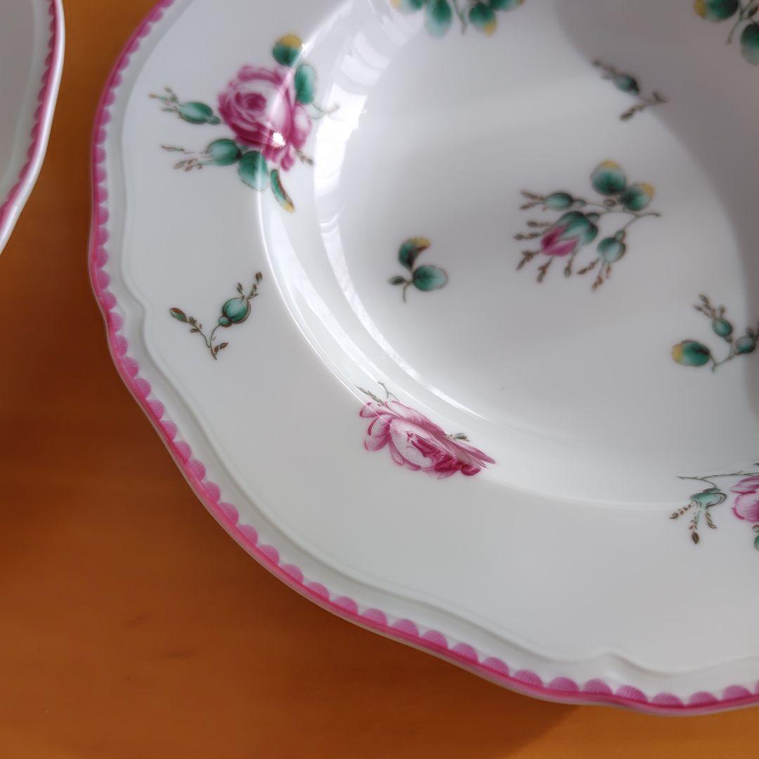 リチャードジノリ　アンティークローズ　スープ皿2枚　20cm　中古美品