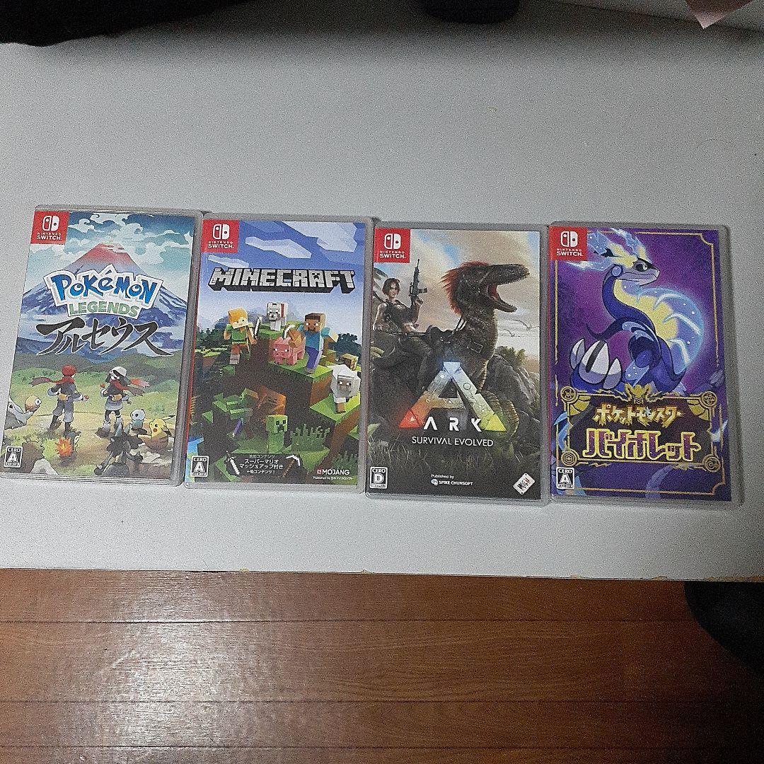スイッチゲーム4本セットポケモン （バイオレット、アルセウス）マイクラ ARK