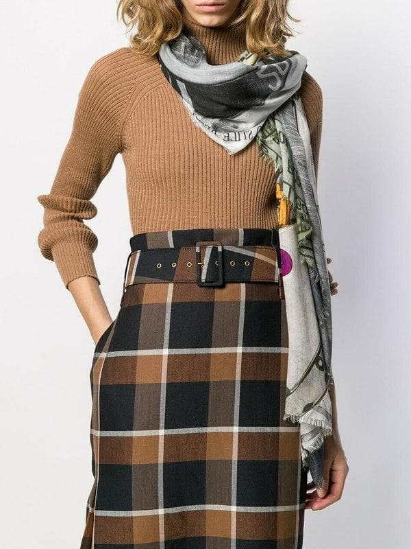 ファリエロ サルティ　Faliero Sarti　ストール　ショール　時計柄