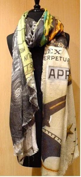 ファリエロ サルティ　Faliero Sarti　ストール　ショール　時計柄