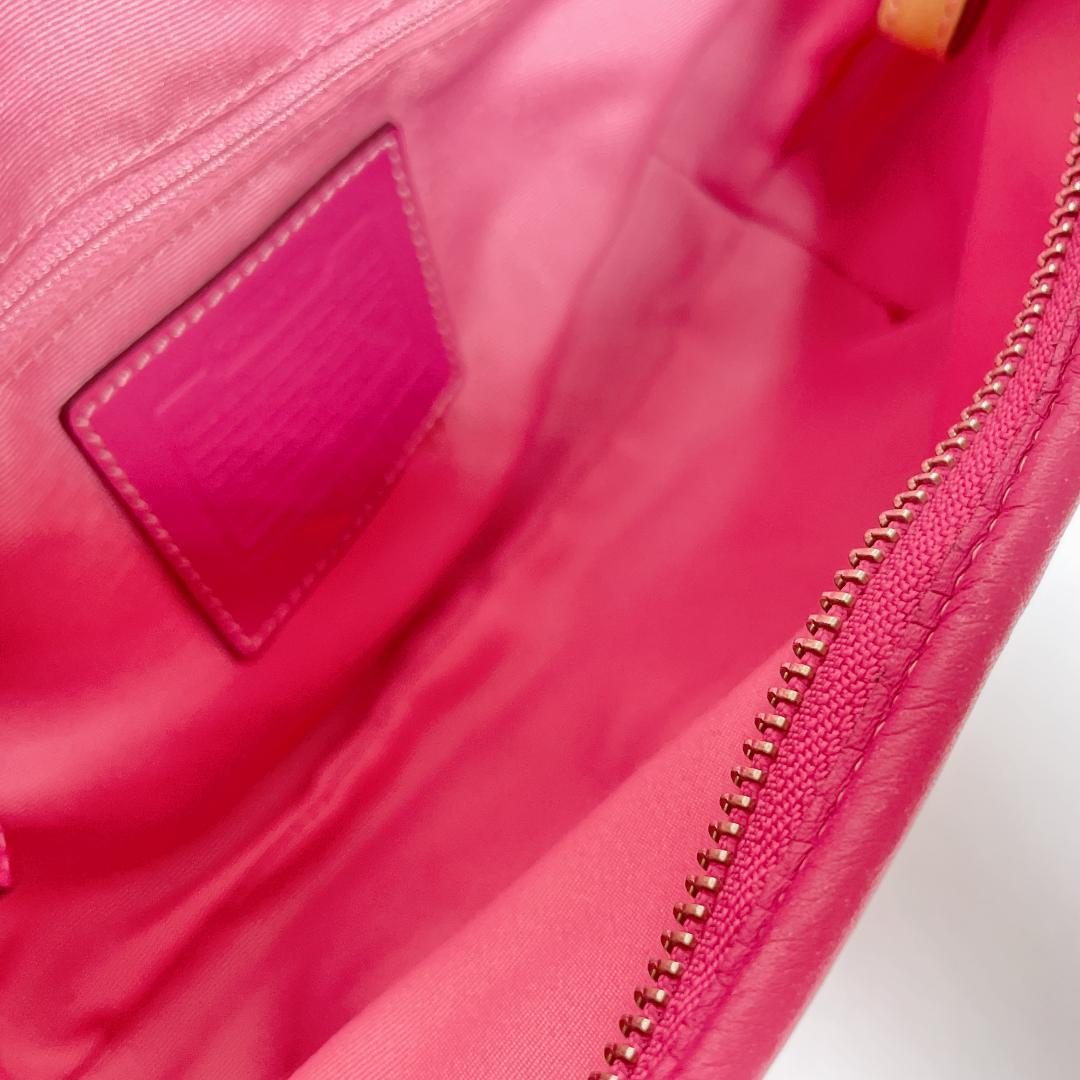 ときめきを運ぶ大人のピンク✨COACH オプティック シグネチャー ホーボー