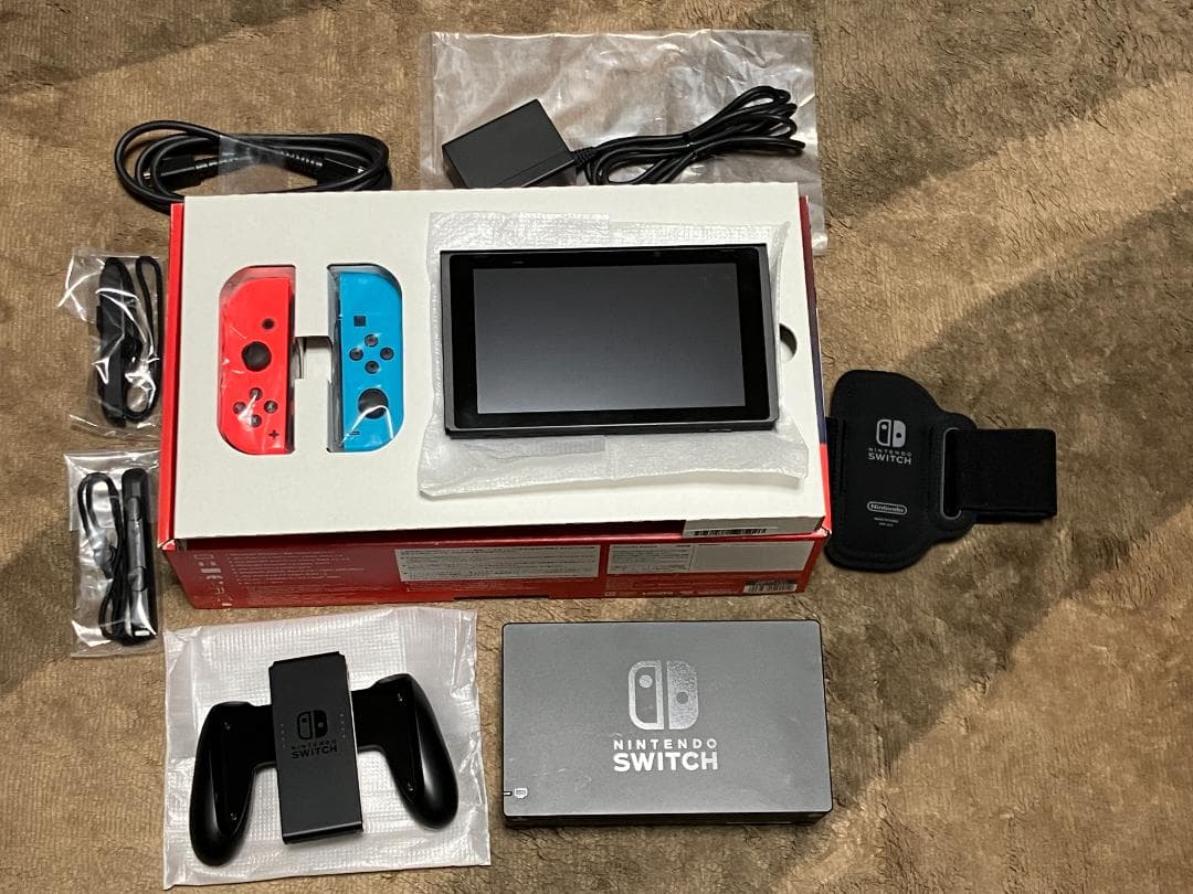 【極美品】新型 Switch 本体 ネオンブルー・ネオンレッド + Ring