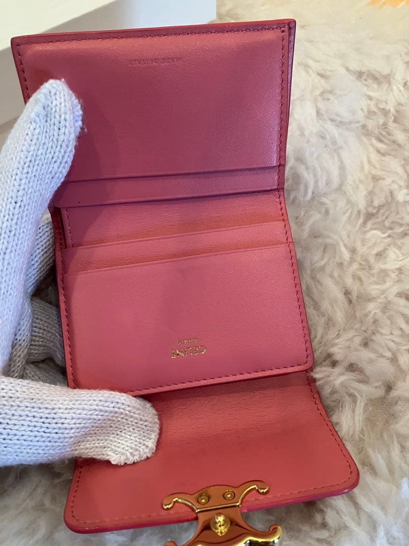 CELINE ピンク 三つ折り財布