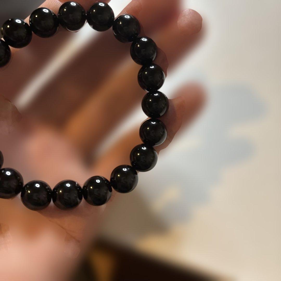 綺麗なモリオンたん！厄除け、浄化！一つあるとは便利！円周のサイズ調整可能