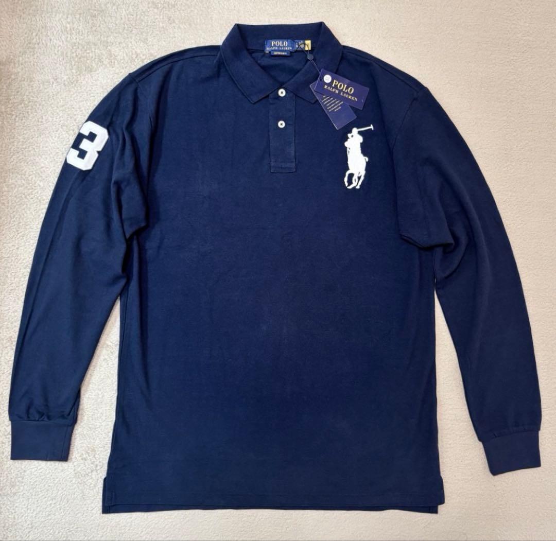 まめ 　　★未使用 ポロラルフローレン ビッグポニー刺繍 ポロシャツ 長袖