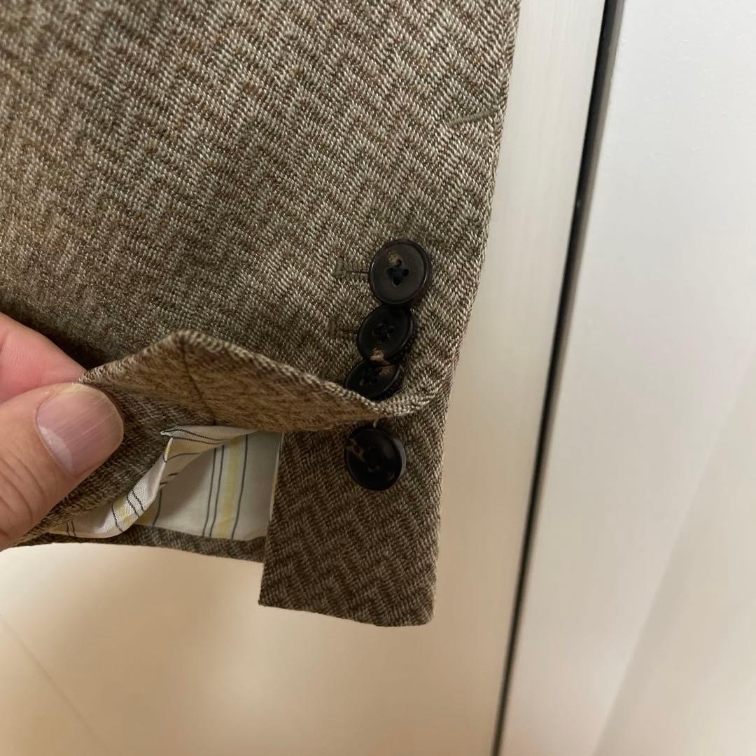 ガブリエレパジーニ　キャメル　ヘリンボーン　スーツ　　50サイズ