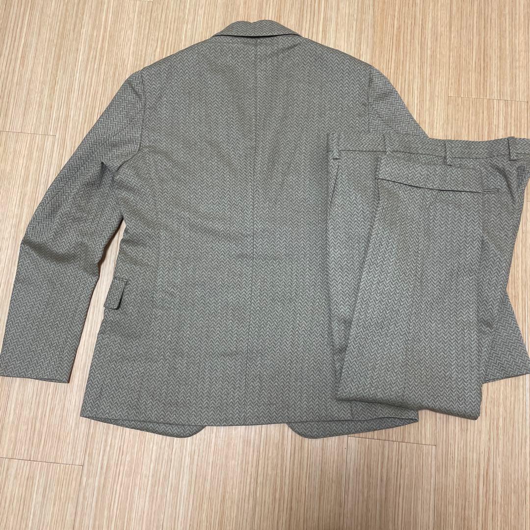 ガブリエレパジーニ　キャメル　ヘリンボーン　スーツ　　50サイズ