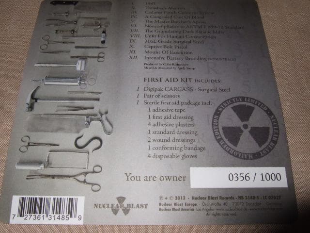 CARCASS,カーカス,限定1000セット,缶ボックス,デスメタル,メロデス