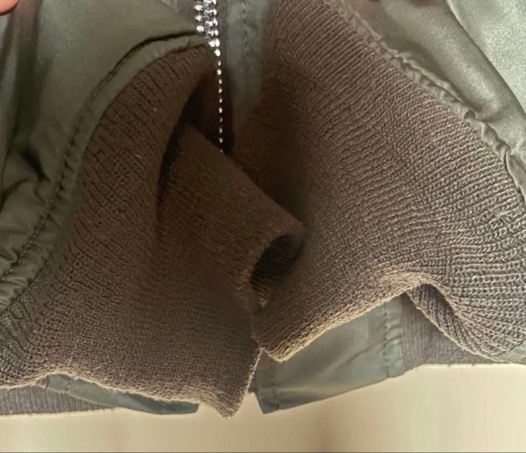 ALPHA 90s USA製 MA-1 カーキ グランドクルー 黒タグ