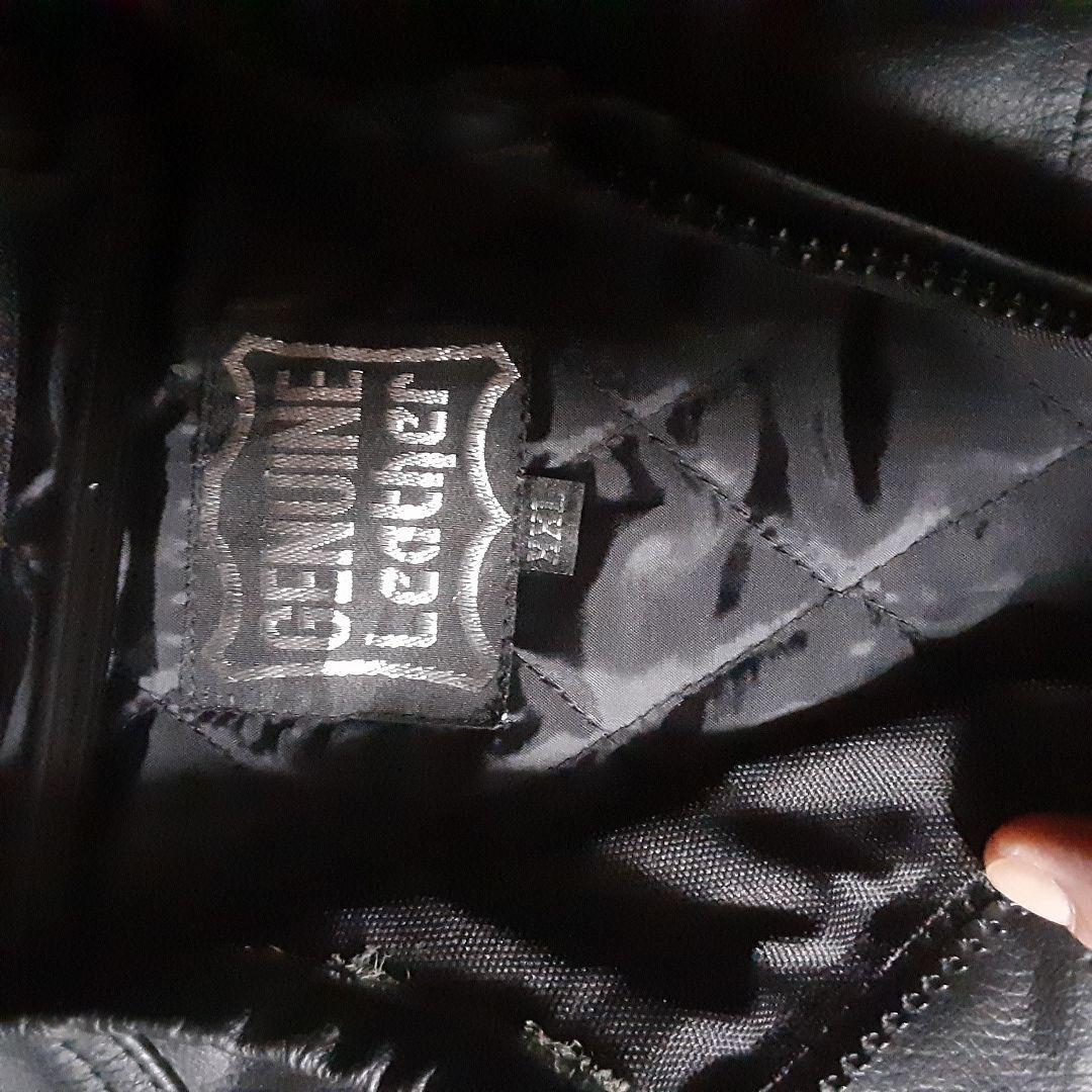 本革 バイク用ベスト 黒