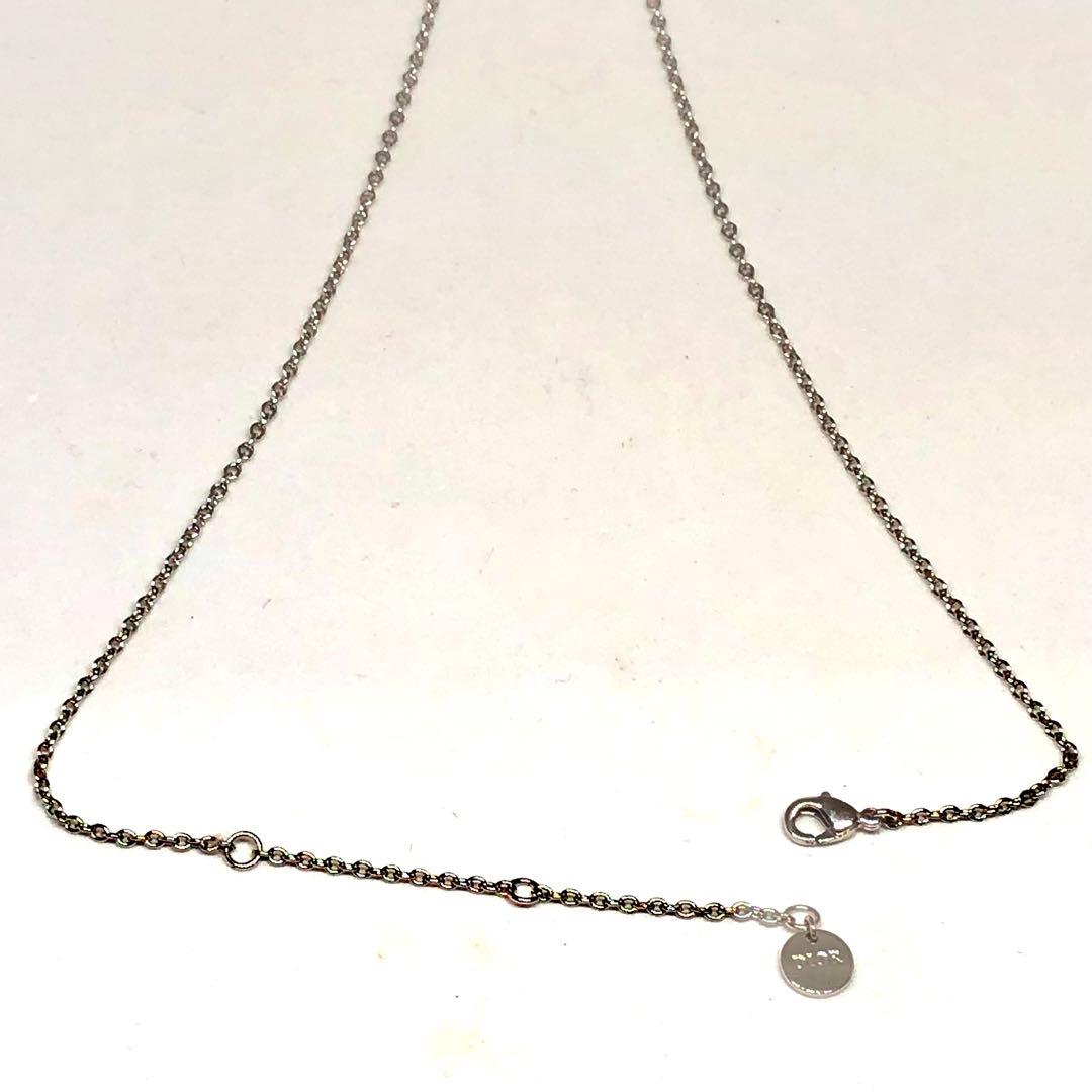 クリスチャンディオール クレール ドゥ リュンヌ ネックレス CDロゴ シルバー