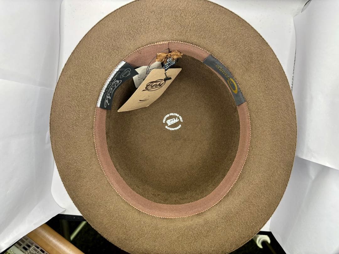 60cm　TESI　テシ　ラビットファー　フェルト　ボーラー　オープンクラウン