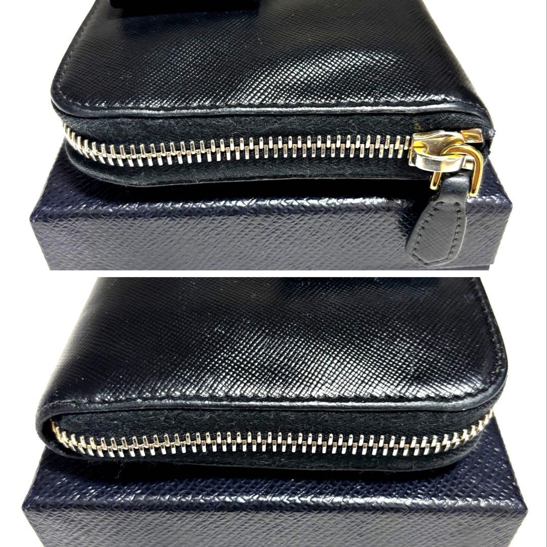 ちょこたん　PRADA プラダ◆黒ブラック◆サフィアーノレザー◆長財布
