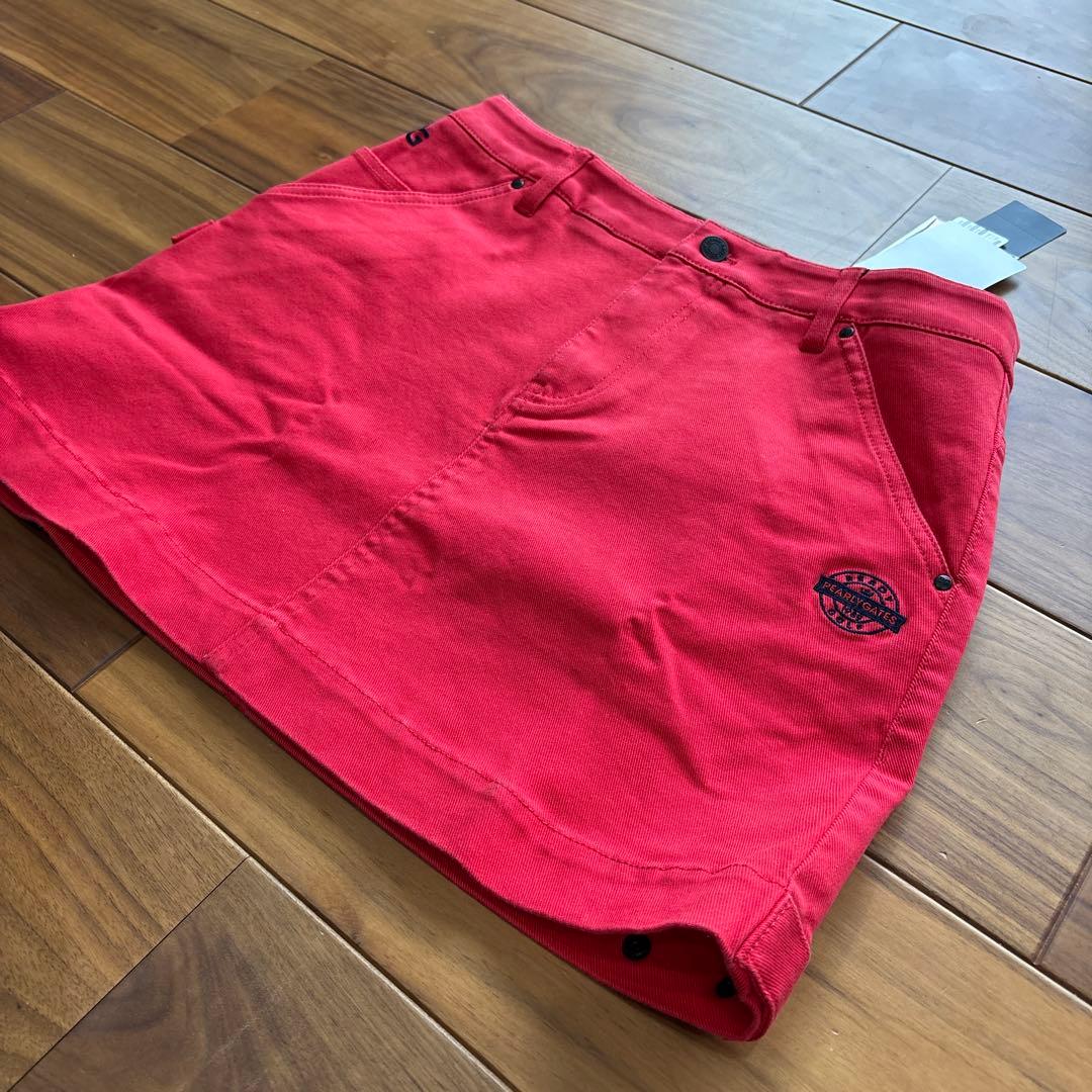 【新品】パーリーゲイツ　サイズ２　レディース　ゴルフスカート　ローズピンク