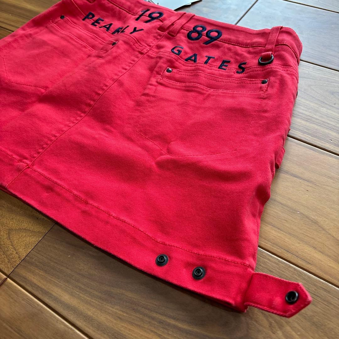 【新品】パーリーゲイツ　サイズ２　レディース　ゴルフスカート　ローズピンク