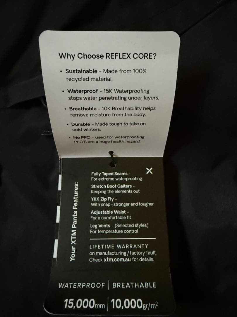 新品 XTM RE-FLEX CORE スノーボードパンツ ブラックM
