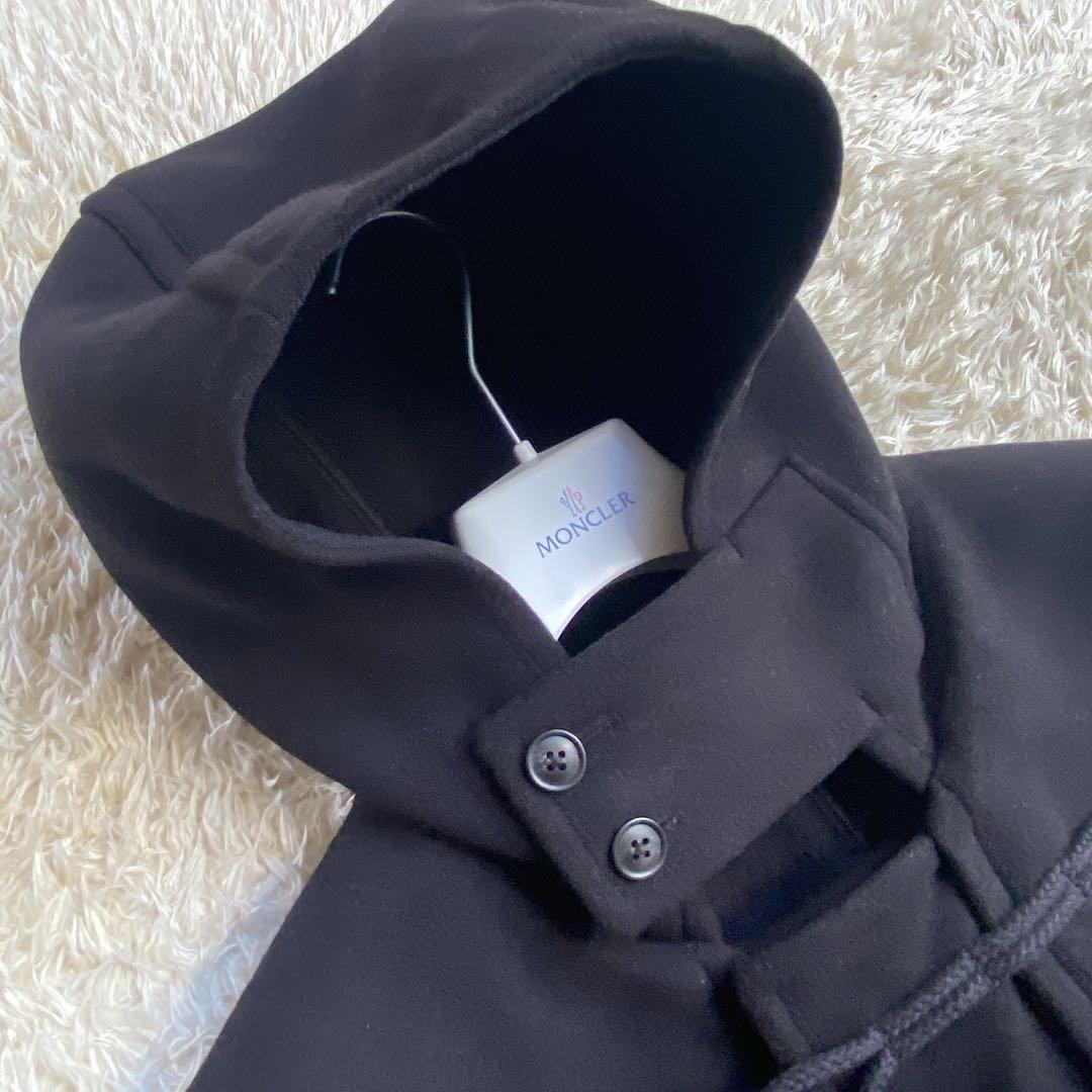 【美品】ユニクロ プラスＪ ウール オーバーサイズ ダッフルコート Ｌ ブラック