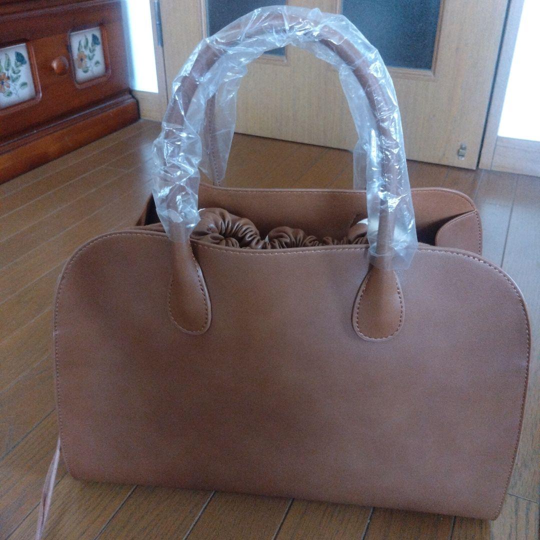 ミラオーウェンブラウン トートバッグ キャンバス内装