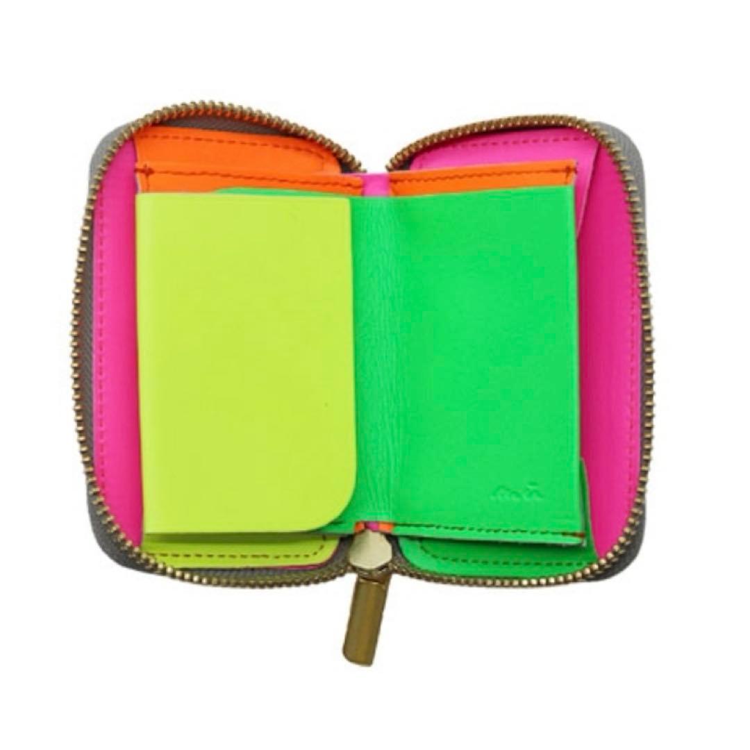 新品 NADAYA mu 本革 Rファスナー ミニ 財布 CRAZY レザー