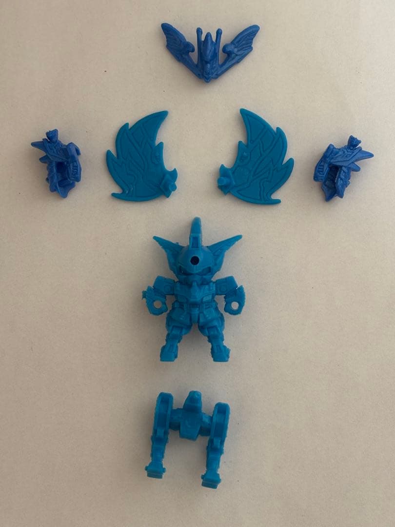 ガン消し 新世大将軍(神馬凰形態)青 青色パーツSDガンダム　当時物