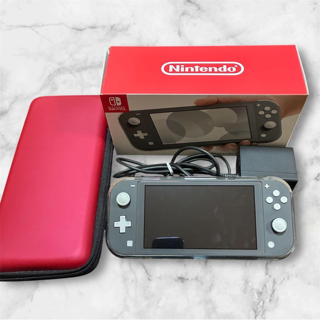 極美品❤️ニンテンドー　スイッチライト　クリアケース　本体ケース　充電器　箱つき！