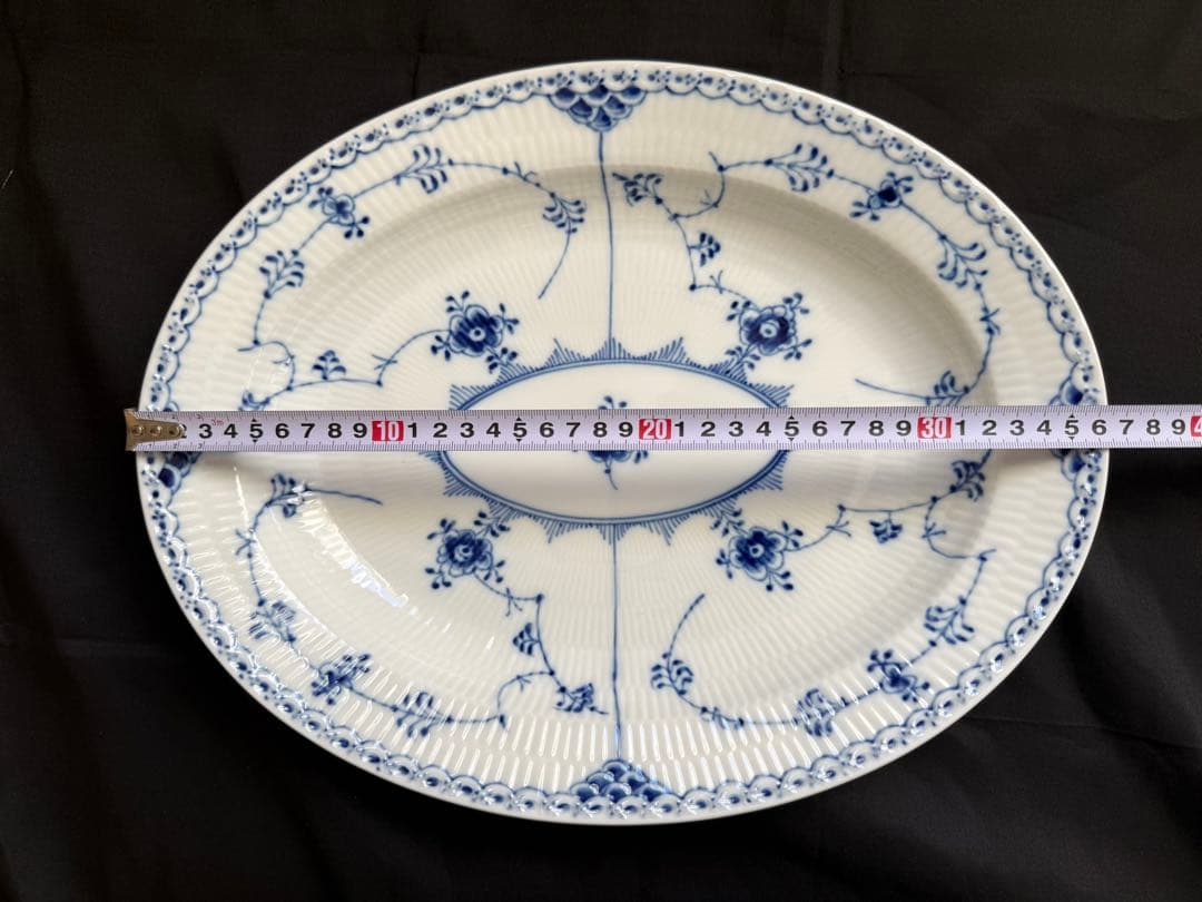 未使用　ロイヤルコペンハーゲン　ブルーフルーテッド 大皿　オーバルプレート　2枚