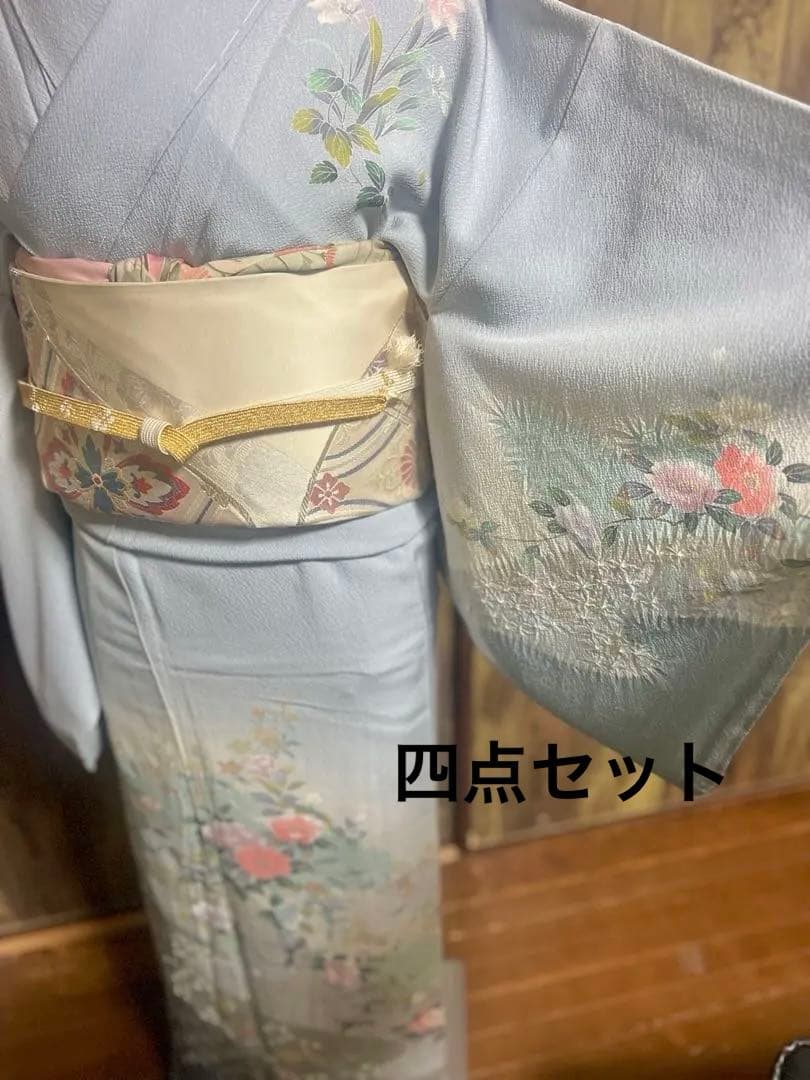 付下げ　4点フルセット　卒業式　入学式　七五三　結婚式　お宮参り　薄水色