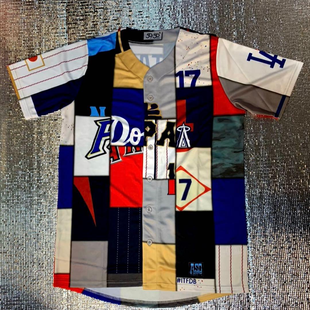 大谷翔平　プリントサイン付き歴代ミックスユニフォーム　50/50CLUB　非売品