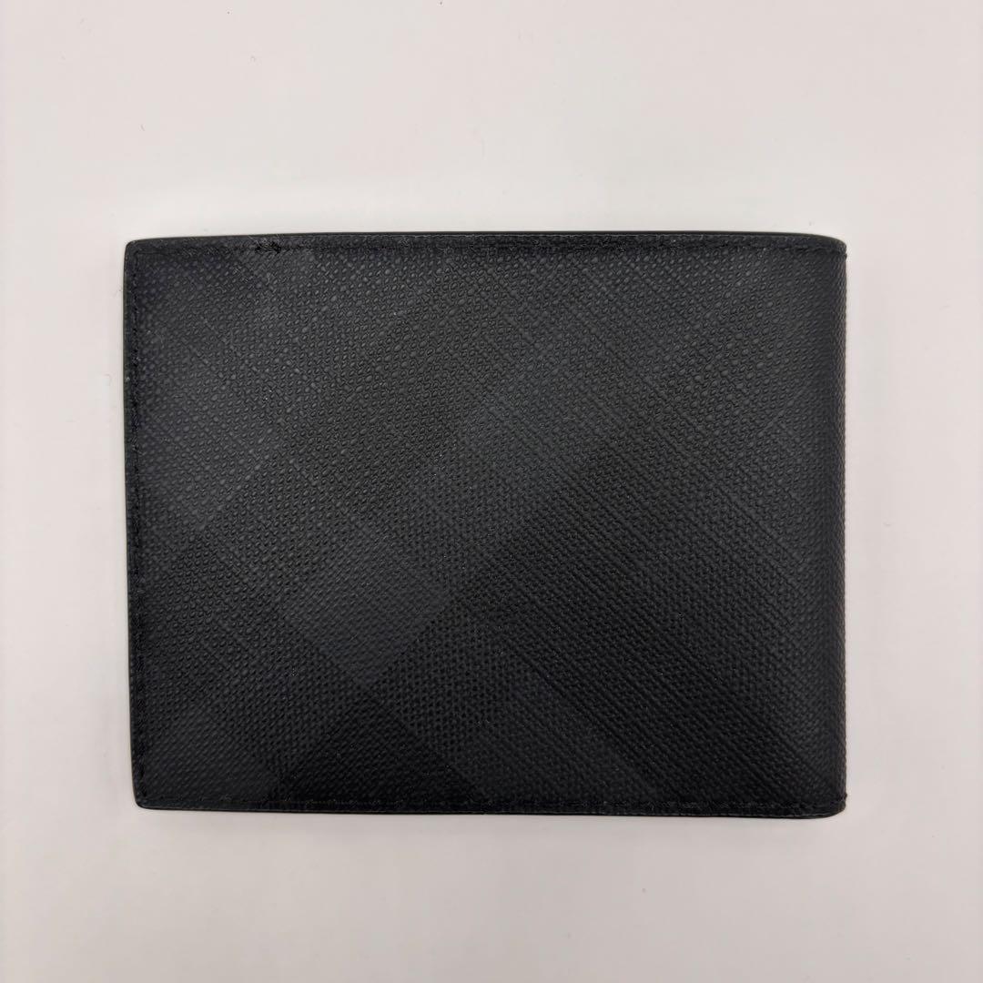 BURBERRY 二つ折り財布　チェック　スモークドノバチェック　折り財布　財布