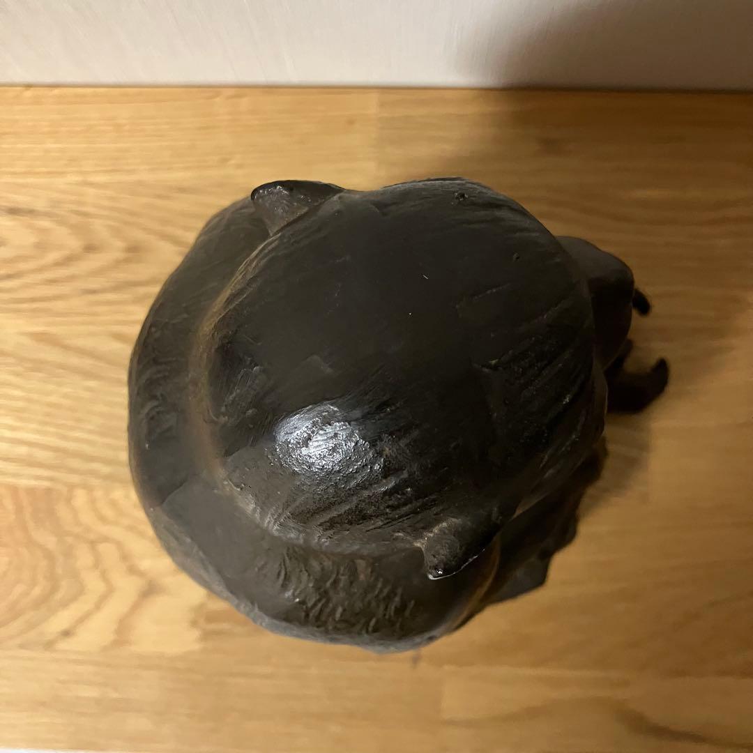 ※交渉中　高岡銅器　日展作家　環水造　猿　置物　オブジェ　➕　備前焼　銘々皿5枚