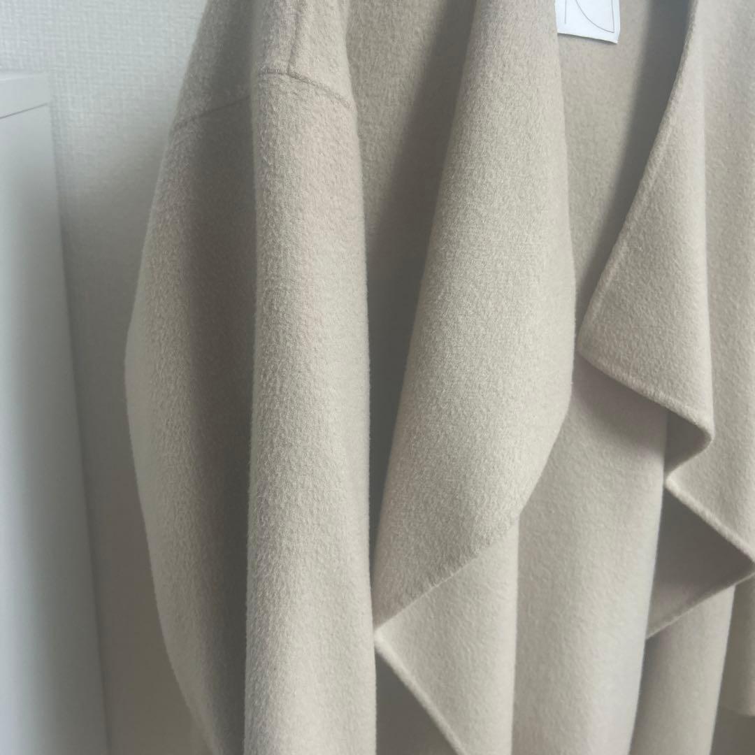 値下げしました【NOBLE ノーブル】ベージュ ハーフコート　オープンフロント