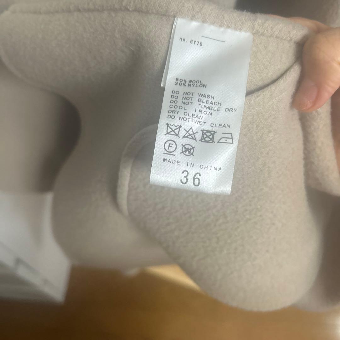 値下げしました【NOBLE ノーブル】ベージュ ハーフコート　オープンフロント