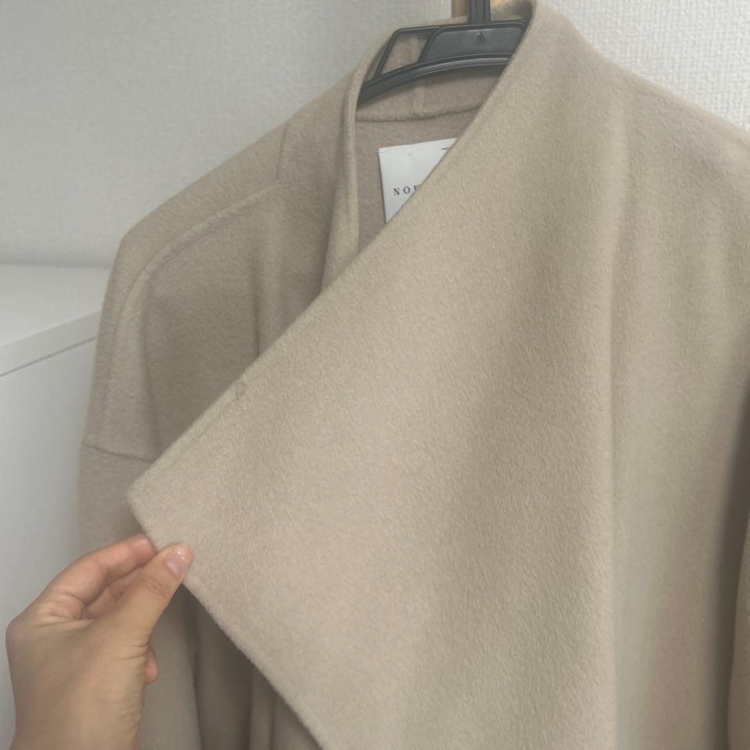 値下げしました【NOBLE ノーブル】ベージュ ハーフコート　オープンフロント