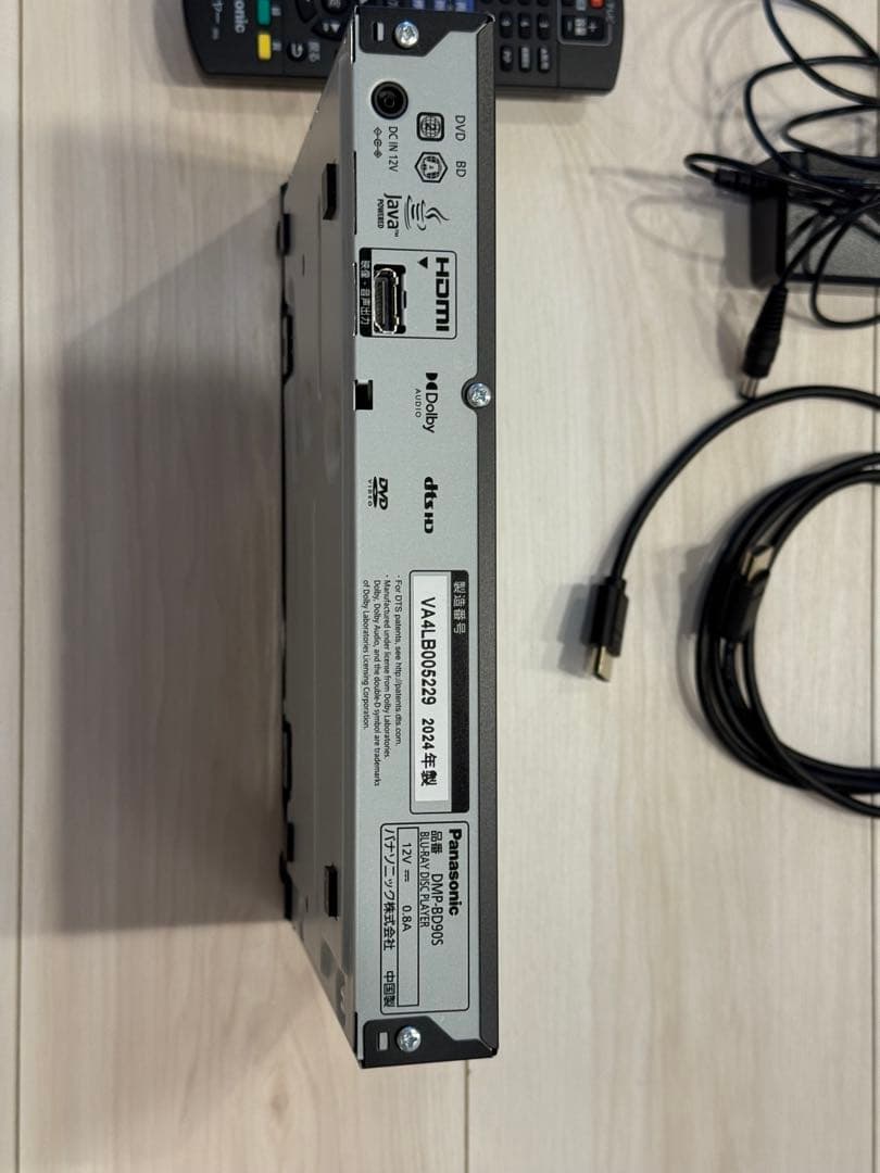 Panasonic DMP-BD60S ブルーレイプレーヤー　2024年製