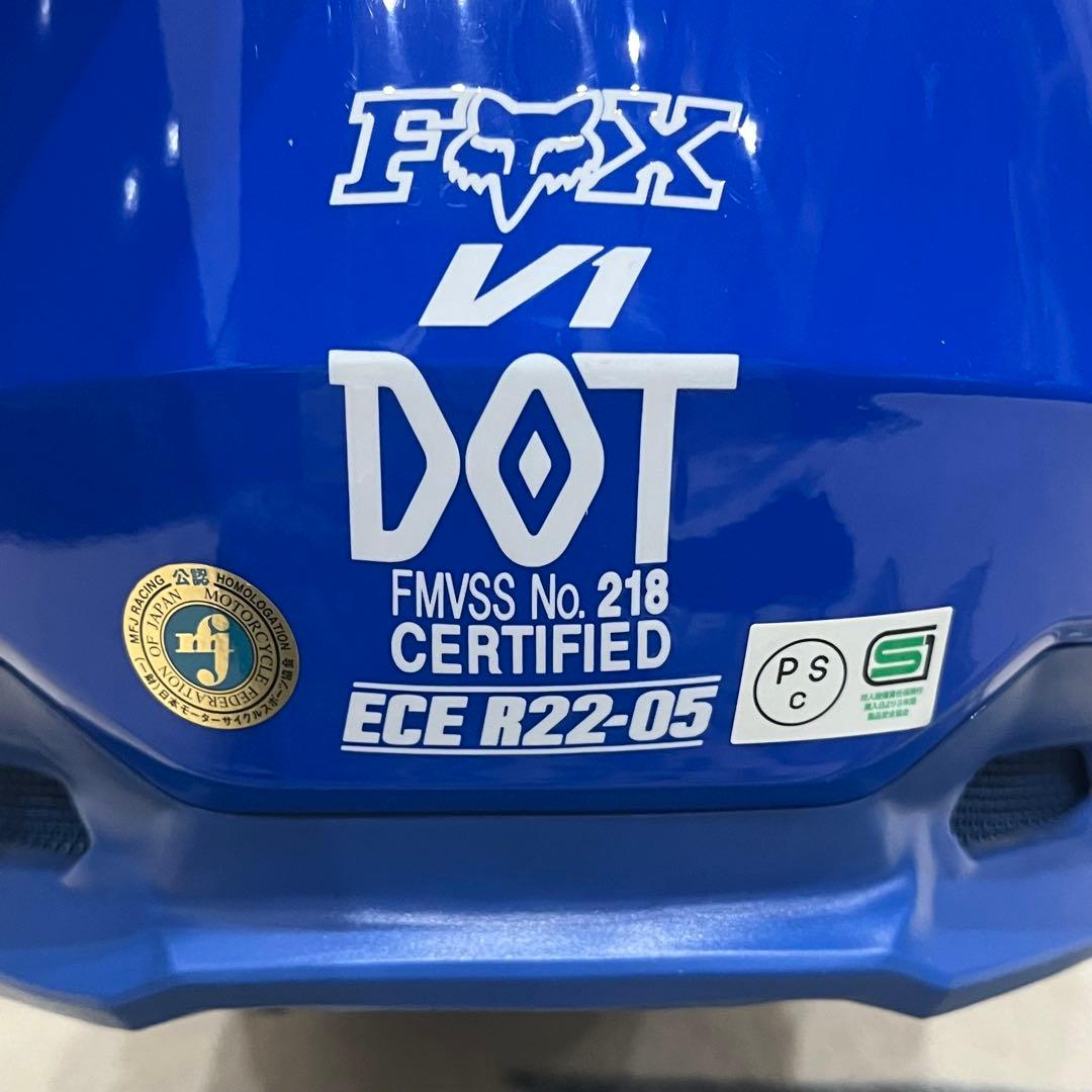 FOX オフロードヘルメット　V1 カラー青　モトクロス