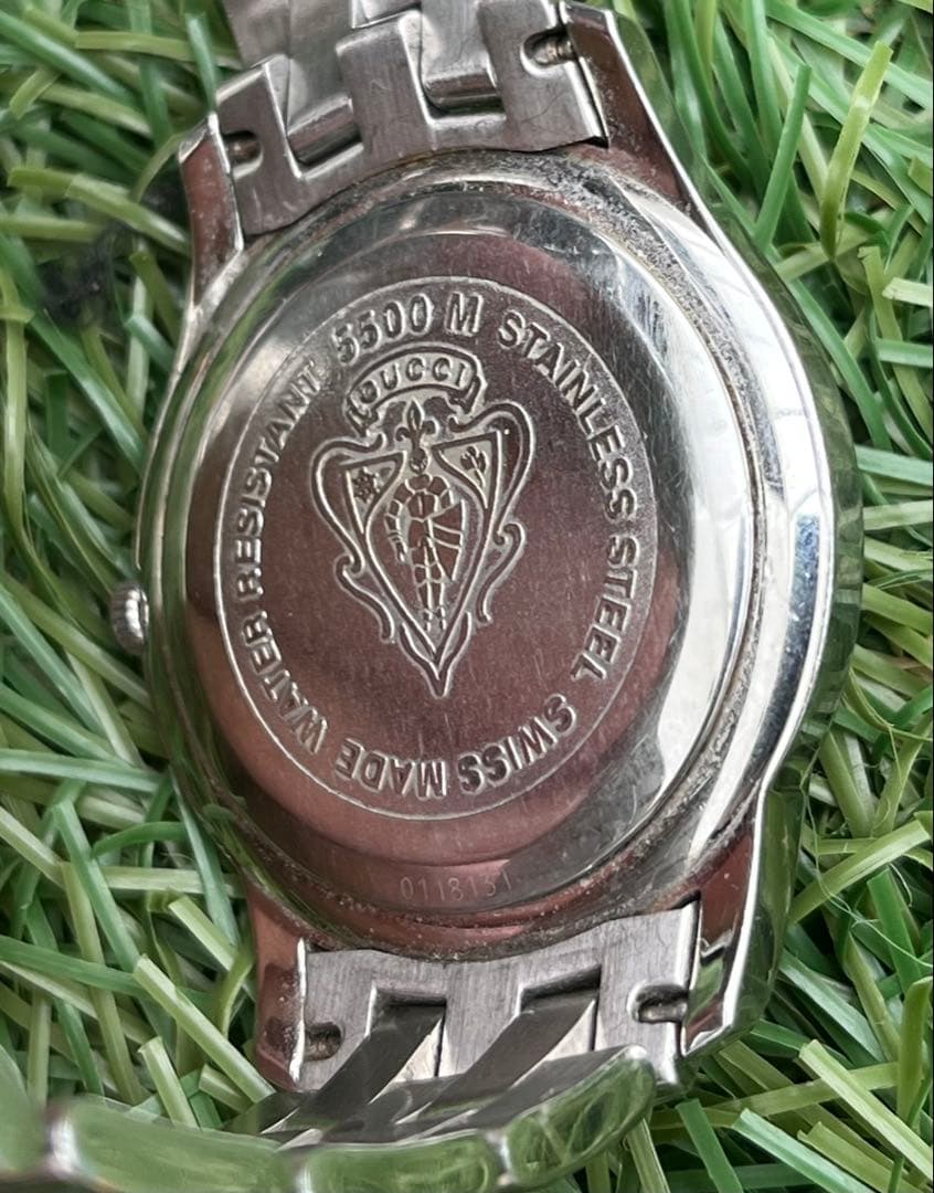 美品◎GUCCIグッチ 5500M ブラック文字盤 メンズ腕時計 ヴィンテージ