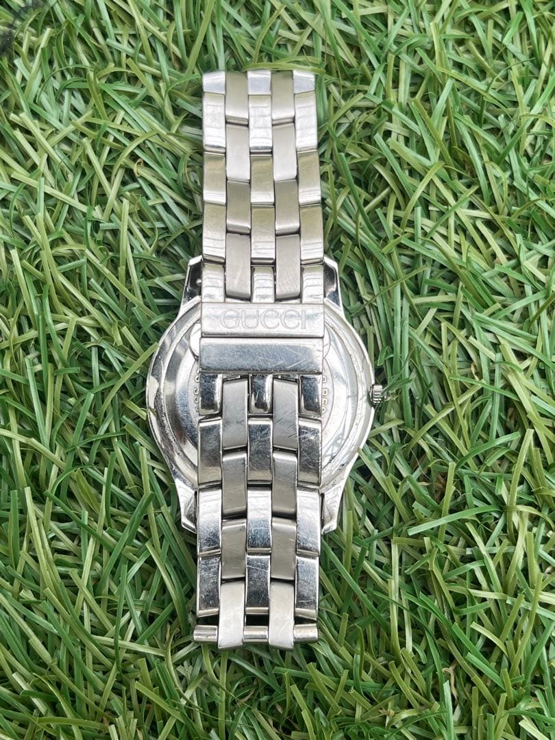 美品◎GUCCIグッチ 5500M ブラック文字盤 メンズ腕時計 ヴィンテージ