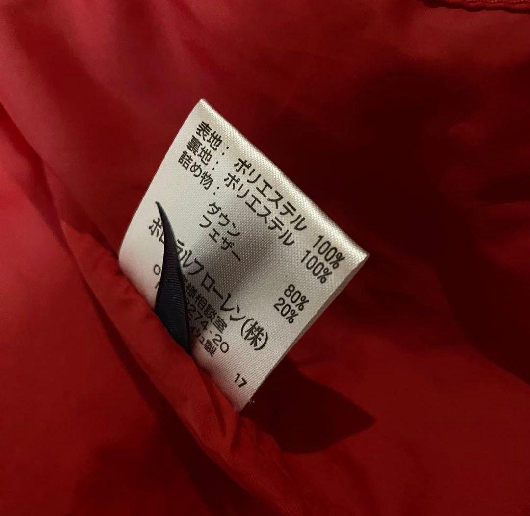 ラルフローレン ダウンベスト フード付きチェック柄 ブラックウォッチ L