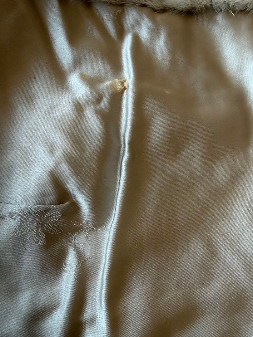 ヴィンテージ グレー ミンクファーショール 毛皮 房飾り付き クラシック 和装