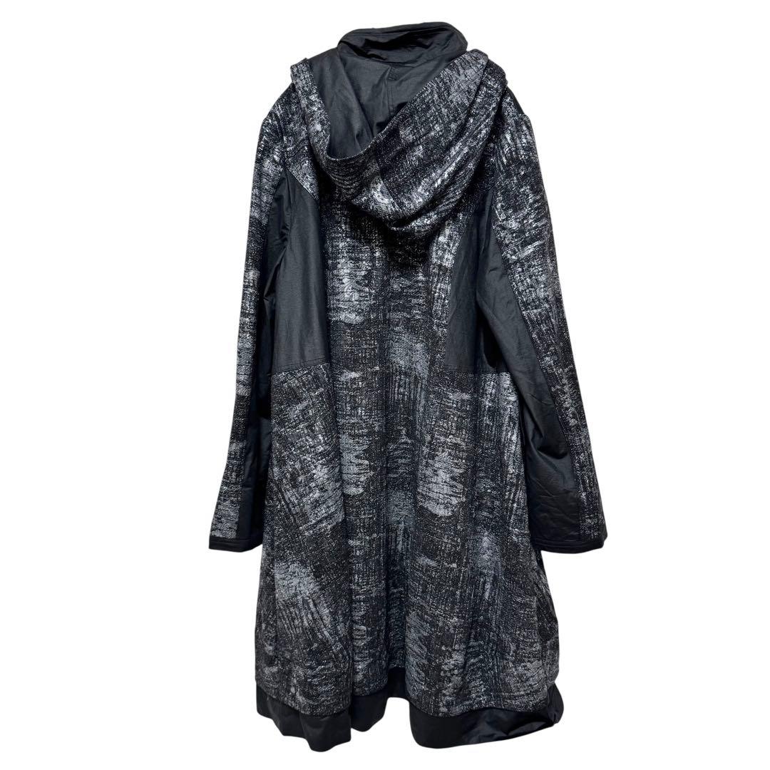 【タグ付き】ΕIKO KONDO ロングコート 黒×グレー 42サイズ B14