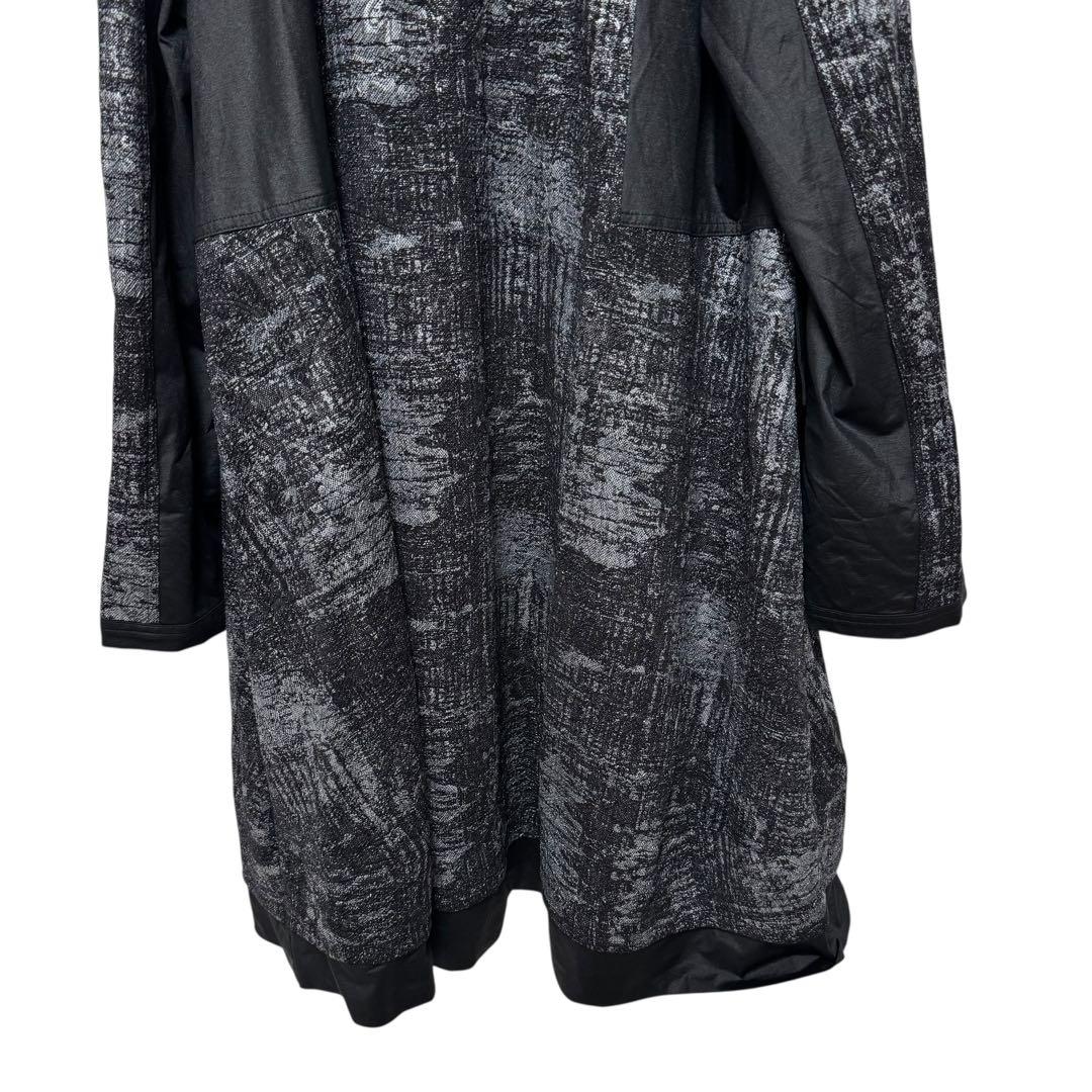 【タグ付き】ΕIKO KONDO ロングコート 黒×グレー 42サイズ B14