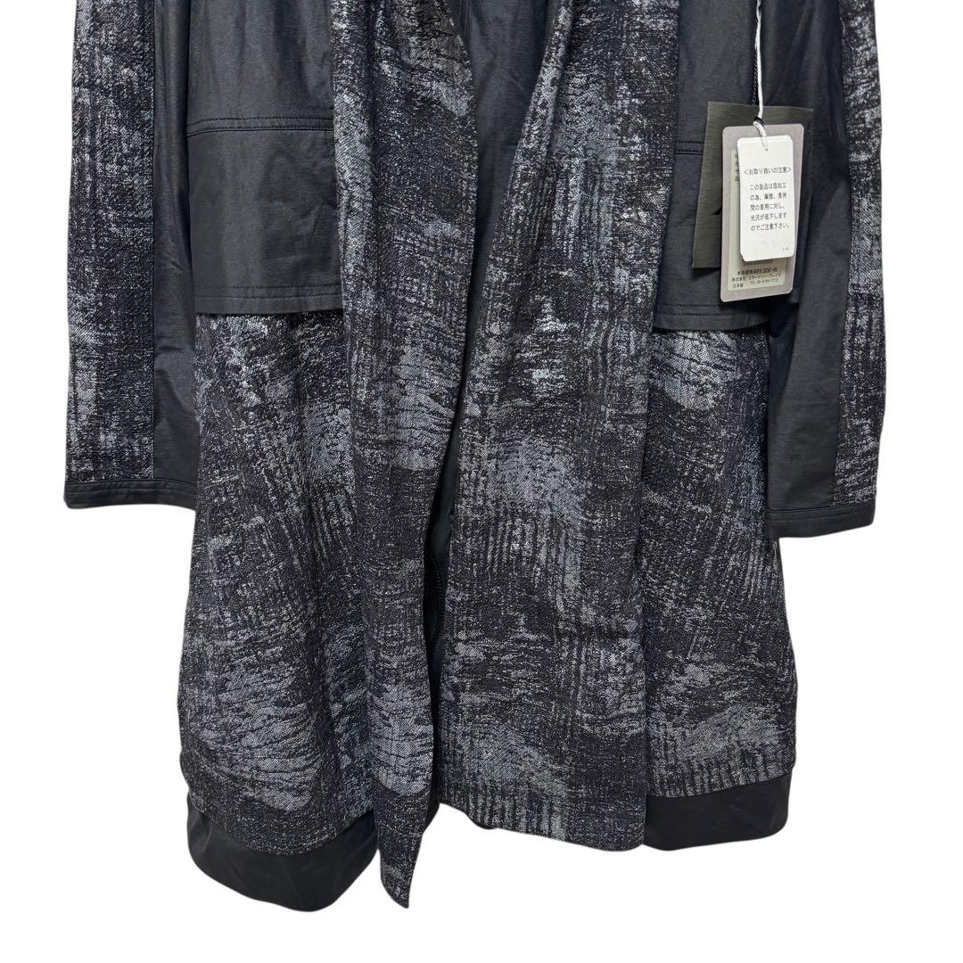 【タグ付き】ΕIKO KONDO ロングコート 黒×グレー 42サイズ B14