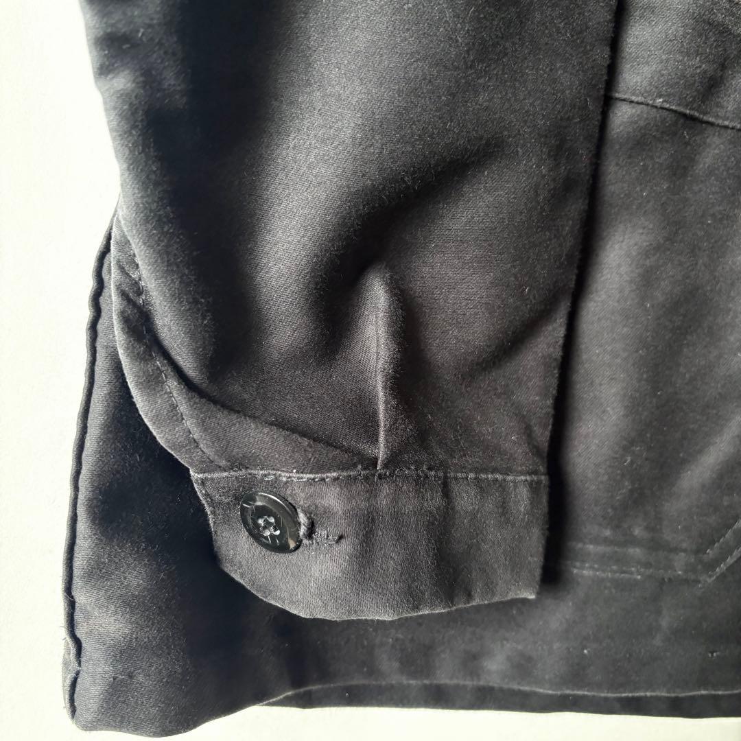 フランス製 ブラックモールスキンジャケット ユーロ ヴィンテージ 古着 フレンチ