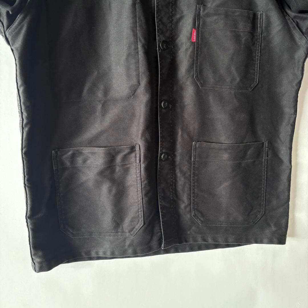 フランス製 ブラックモールスキンジャケット ユーロ ヴィンテージ 古着 フレンチ