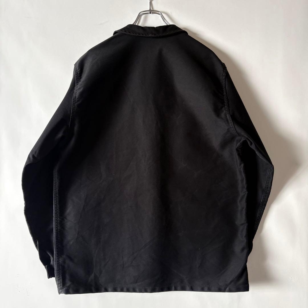 フランス製 ブラックモールスキンジャケット ユーロ ヴィンテージ 古着 フレンチ